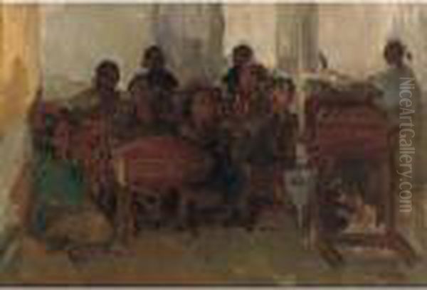 Gamelan Orchestra Oil Painting by Isaac Israels