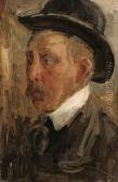 Man In A Hat Oil Painting by Isaac Israels