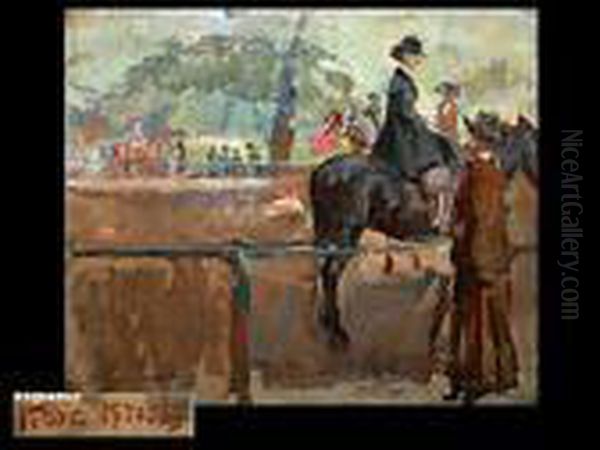 Amazone Im Hyde-park Oil Painting by Isaac Israels