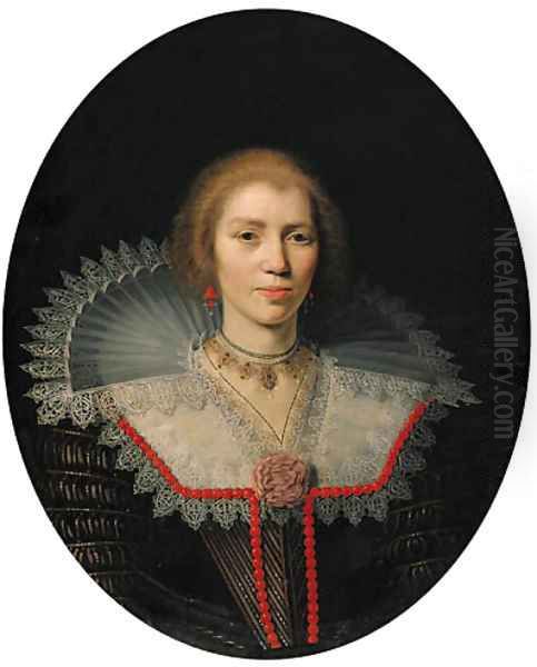 Portrait of a lady 2 Oil Painting by Paulus Moreelse