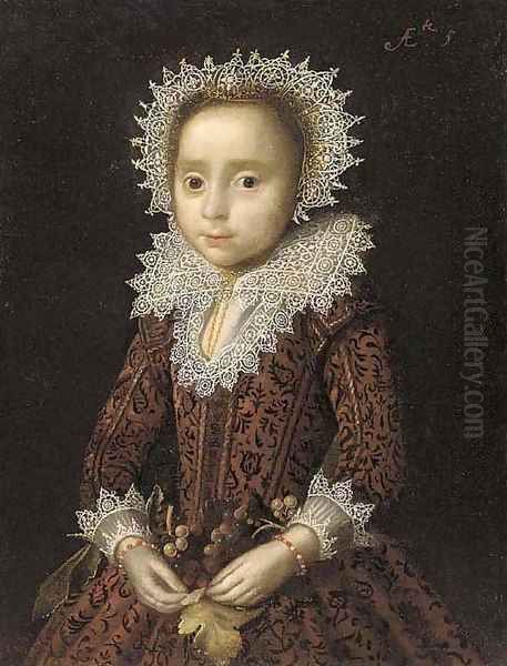 Portrait of a young girl Oil Painting by Paulus Moreelse