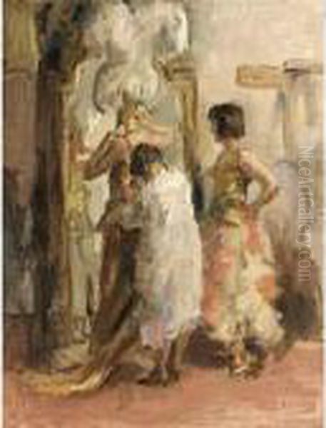 Getting Dressed For The Show At The Scala Theatre, The Hague Oil Painting by Isaac Israels