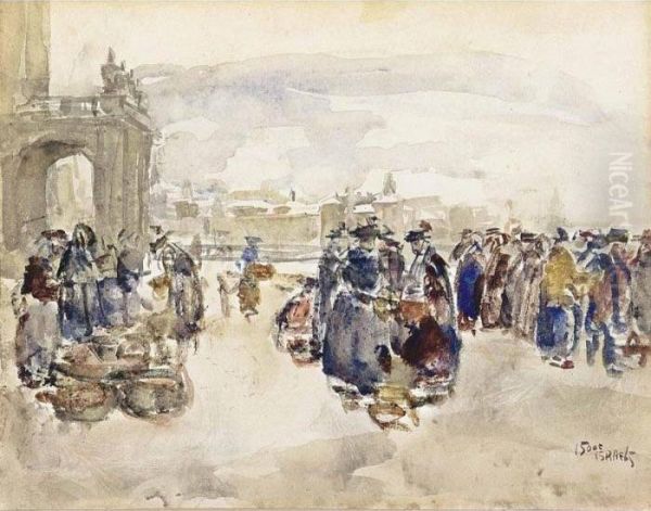 The Egg Market In Bern Oil Painting by Isaac Israels