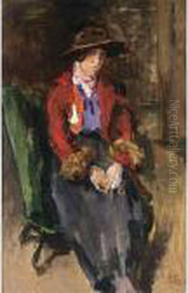 Greetje Lobo-brakensiek As Eliza Dolittle Oil Painting by Isaac Israels