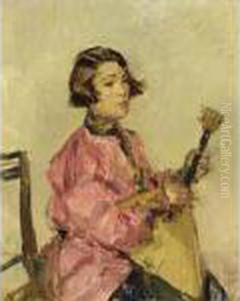 The Balalaika Player Oil Painting by Isaac Israels