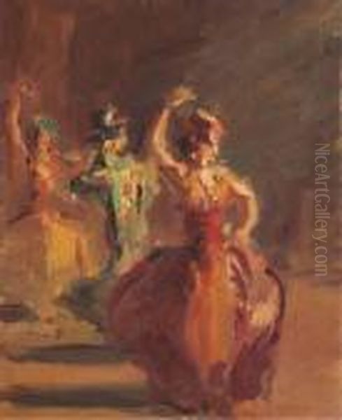 Spaansche Danseressen Oil Painting by Isaac Israels