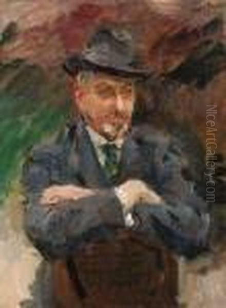 Portrait Of J. Wolterbeek Muller Oil Painting by Isaac Israels