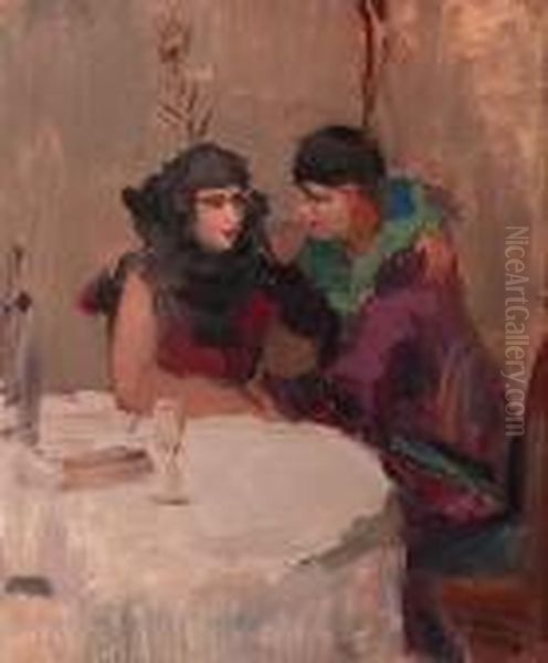 Colombe Et Colombine Oil Painting by Isaac Israels