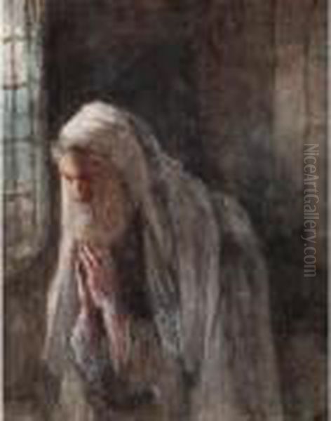 A Prayer Oil Painting by Jozef Israels