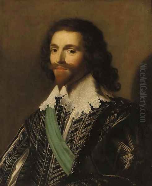 Portrait of George Villiers (1592-1628), 1st Duke of Buckingham Oil Painting by Daniel Mytens