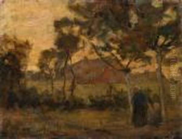 Figures In The Countryside Oil Painting by Jozef Israels