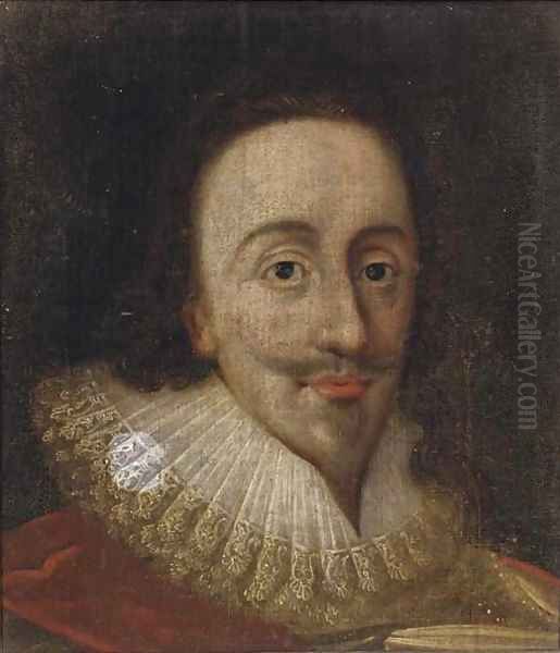 Portrait of a gentleman, thought to be King Charles I (1600-1649) Oil Painting by Daniel Mytens