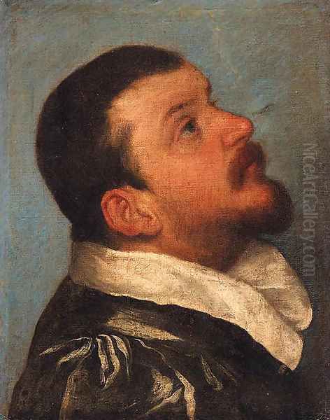 Portrait of a gentleman 2 Oil Painting by Giovanni Battista Moroni