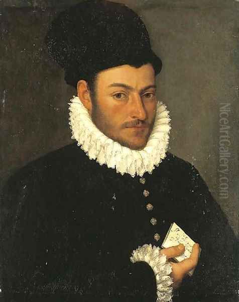 Portrait of a gentleman Oil Painting by Giovanni Battista Moroni