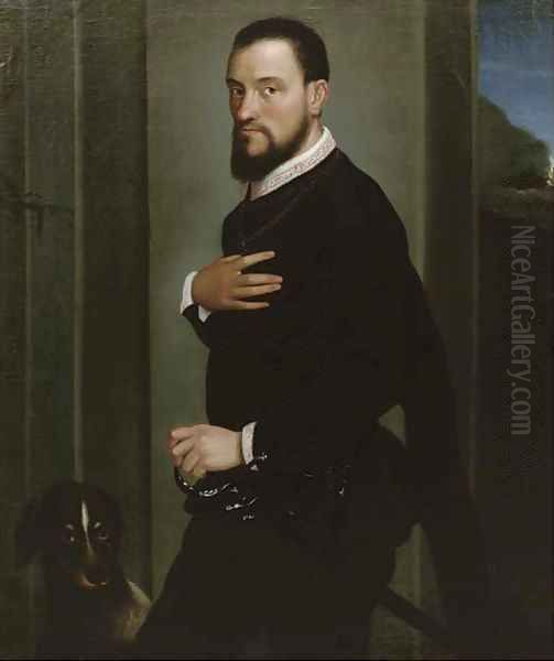 Portrait of a nobleman Oil Painting by Giovanni Battista Moroni