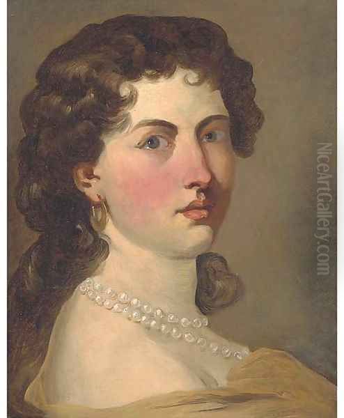 Portrait of a lady Oil Painting by John Baptist Medina