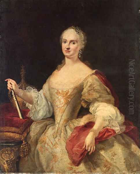 Portrait of a lady Oil Painting by Martin II Mytens or Meytens