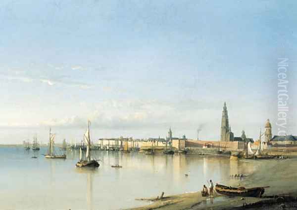 A view of Antwerp Oil Painting by Florent Mols