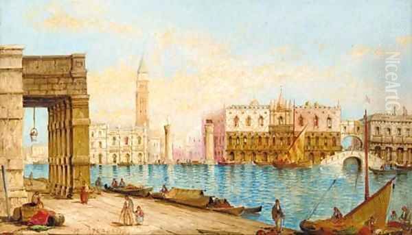 The Doge's Palace from the Dogana, Venice Oil Painting by William Meadows