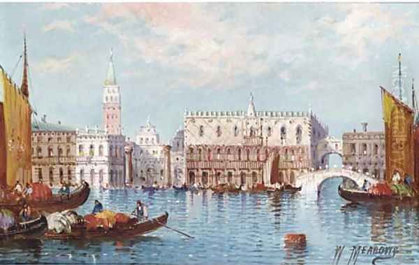 The Doge's Palace from the Bacino Oil Painting by William Meadows