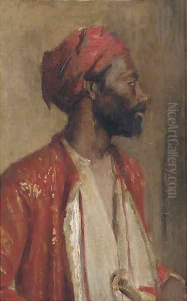 Study of a North African Oil Painting by Leopold Karl Mutller