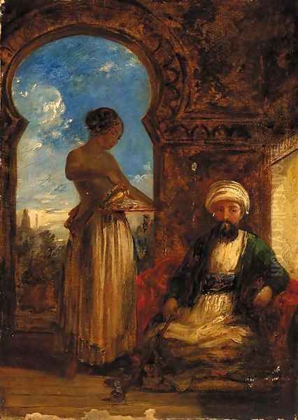 In the hareem Oil Painting by William James Muller