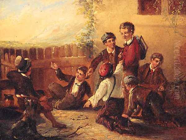 After School Oil Painting by William Mulready