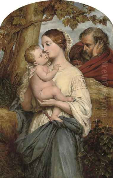 The holy family Oil Painting by William Mulready