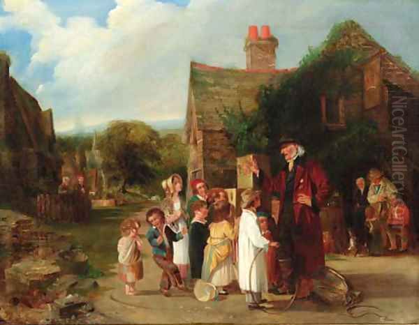 The village peep show Oil Painting by William Mulready