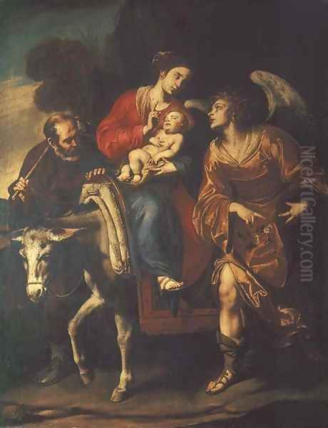 The Flight into Egypt Oil Painting by Giuseppe Marullo