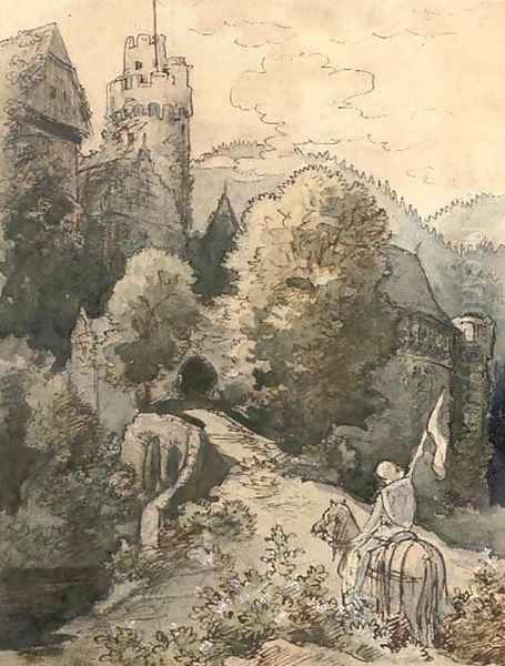 Returning to the castle Oil Painting by Victor Paul Mohn