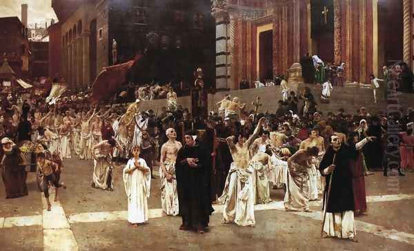 The Flagellants Oil Painting by Carl von Marr