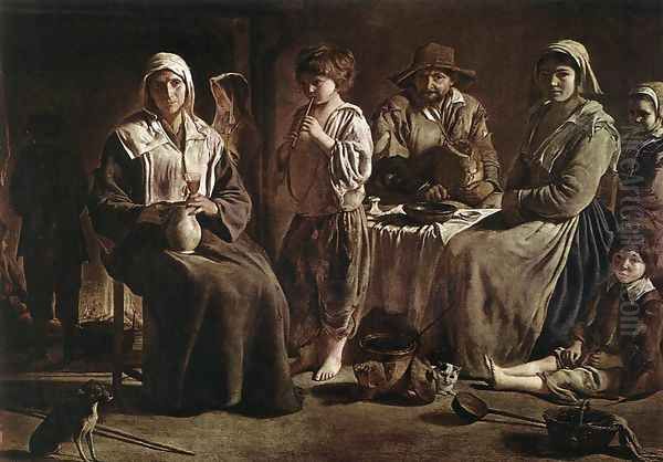 Peasant Family c. 1640 Oil Painting by Le Nain Brothers