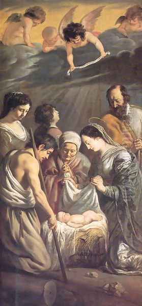 The Adoration of the Shepherds 1630-32 Oil Painting by Le Nain Brothers