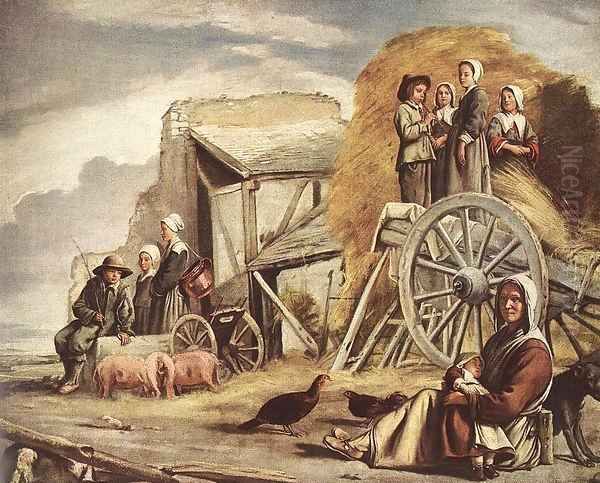 The Cart or Return from Haymaking 2 Oil Painting by Le Nain Brothers