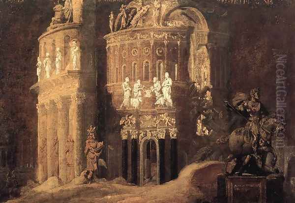 Landscape with Roman Ruins Oil Painting by Francois de Nome (Monsu, Desiderio)