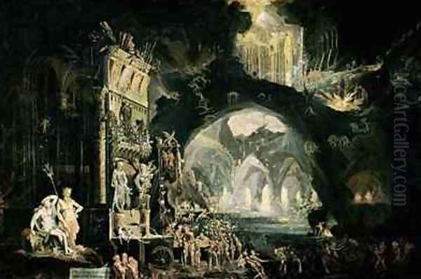 Hell 1622 Oil Painting by Francois de Nome (Monsu, Desiderio)