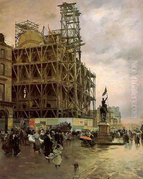 The Place des Pyramides, Paris, 1875 by Giuseppe de Nittis