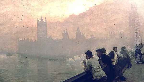 Westminster, 1878 Oil Painting by Giuseppe de Nittis