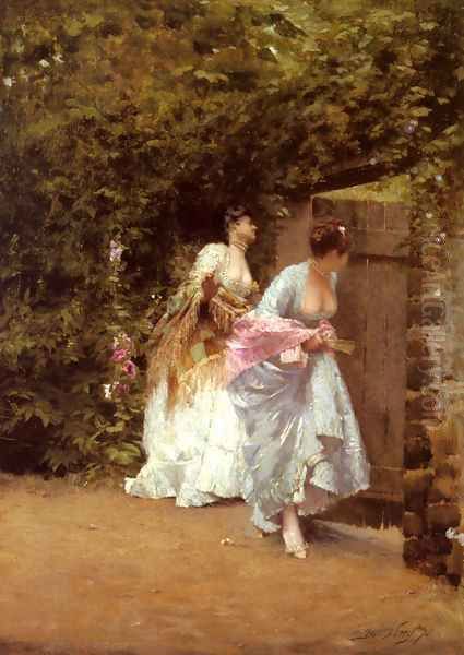 Il Ritorno Dal Ballo (Return From The Ball) Oil Painting by Giuseppe de Nittis