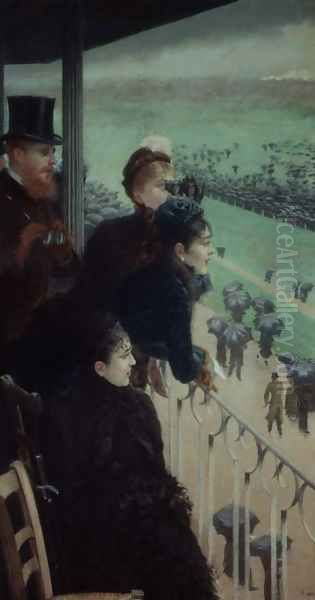 The Races at Auteuil Oil Painting by Giuseppe de Nittis