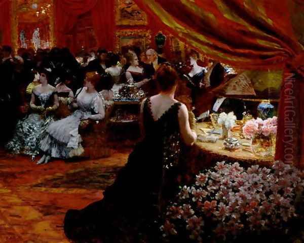 The Salon of Princess Mathilde (1820-1904) 1883 Oil Painting by Giuseppe de Nittis