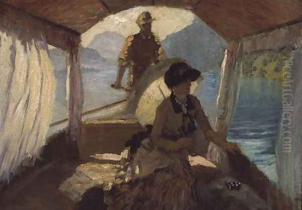 On the Lake of Quattro Cantoni, 1881 Oil Painting by Giuseppe de Nittis