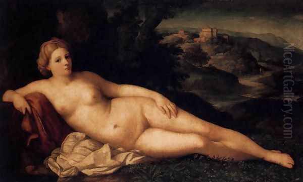 Venus c. 1520 Oil Painting by Palma Vecchio (Jacopo Negretti)