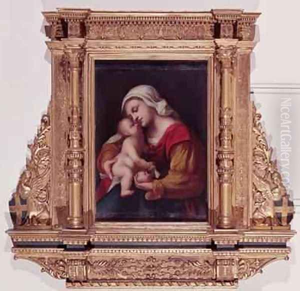 Madonna and Child Oil Painting by Palma Vecchio (Jacopo Negretti)