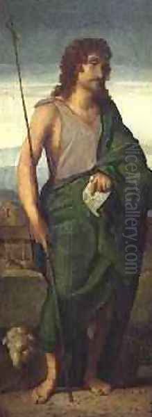 St. John the Baptist Oil Painting by Palma Vecchio (Jacopo Negretti)