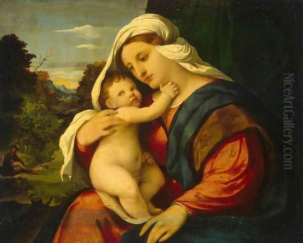 Madonna and Child 2 Oil Painting by Palma Vecchio (Jacopo Negretti)