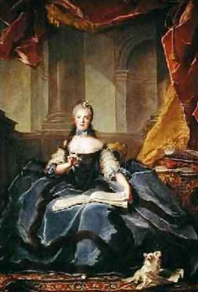 Madame Adelaide de France 1732-1800 in Court Dress 1758 Oil Painting by Jean-Marc Nattier