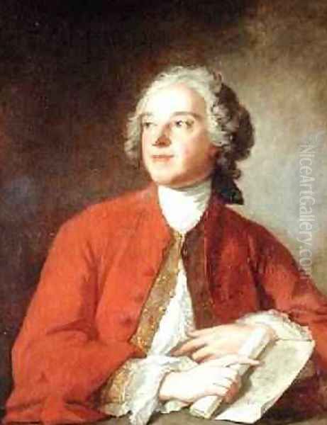 Pierre Augustin Caron de Beaumarchais Oil Painting by Jean-Marc Nattier