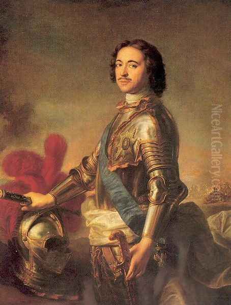 A. B. Kurakin 1728 Oil Painting by Jean-Marc Nattier